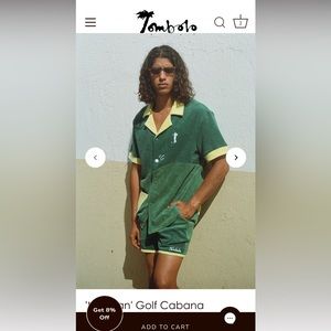 Tombolo Mulligan Terrycloth Set Shirt and Pants Mens XS Golf shirt